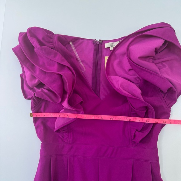 Entro Magenta Ruffle Sleeve Jumpsuit - Picture 6 of 12